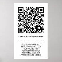 customizable QR code posters