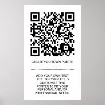 customizable QR code Posters
