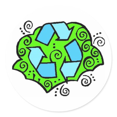 Customizable Recycle Earth Day Tees, GIfts Round Sticker by naturetees