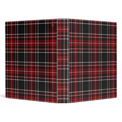 Customizable Red Plaid Binder by Diva380