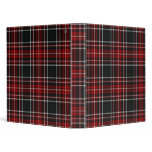 Customizable Red Plaid Binder