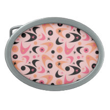 Customizable Retro Bommerangs Belt Buckles