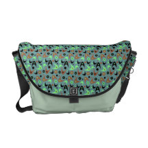 Customizable Retro Boomerangs & Starbursts Messenger Bag