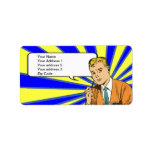 Customizable retro comic style address labels