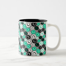 Customizable Retro Ovals Coffee Mugs