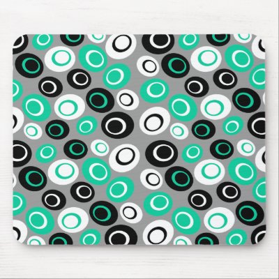 Customizable Retro Ovals Mousepads by JuJuGarden