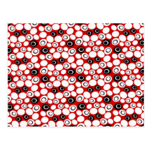 Customizable Retro Ovals Post Card