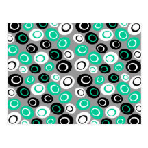 Customizable Retro Ovals Postcard