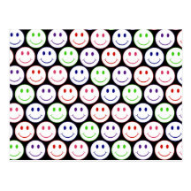 Customizable Retro Smiley Postcards