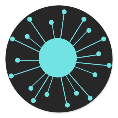 Customizable Retro Starburst Sticker by JuJuGarden