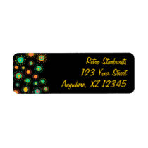 Customizable Retro Starbursts Return Address Labels