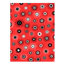 Customizable Retro Starbursts Postcards