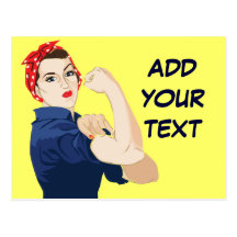 Customizable Rosie Riveter Postcard