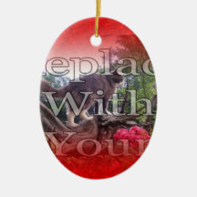 Customizable Ruby Red Clouded Fade Christmas Ornaments