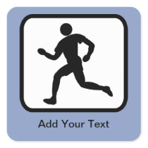 Customizable Runner Logo Sticker