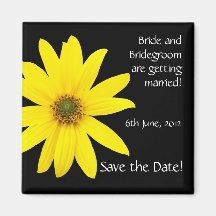 Customizable 'Save the Date' Magnet, Sunflower