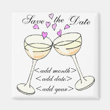Customizable Save The Date Toast Magnet