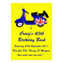 Customizable Scooter Boy Birthday invite