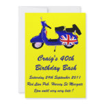 Customizable Scooter Boy Birthday invite invitations