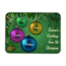 Customizable Season's Greetings Flexible Magnets