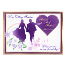 Customizable Shades of Lavender Wedding Invitation invitations