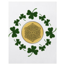 CUSTOMIZABLE!  Shamrocks - Gold Irish Celtic Full Color Flyer
