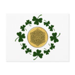 CUSTOMIZABLE!  Shamrocks - Gold Irish Celtic Post Card