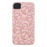 Customizable Skully Flower Power Peace iPhone 4 Cover