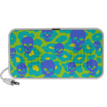 Customizable Skully Leopard Notebook Speakers