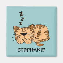 Customizable Sleeping Cat Magnet