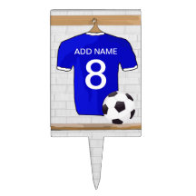 Customizable Soccer Jersey (blue) Keychain