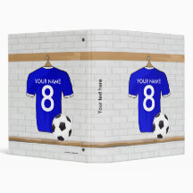 Customizable Soccer Shirt (blue) Binder
