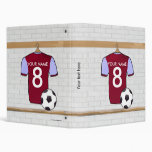 Customizable Soccer Shirt (claret blue) Binder