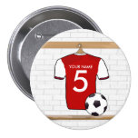Customizable Soccer Shirt  Party award Buttons