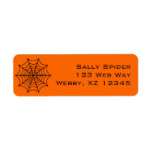 Customizable Spider Web Return Address Label