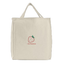 Customizable Strawberry Tote Bag