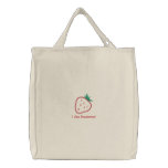 Customizable Strawberry Tote Bag embroidered bags