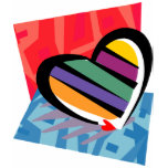 Customizable Striped Valentine Heart t-shirts
