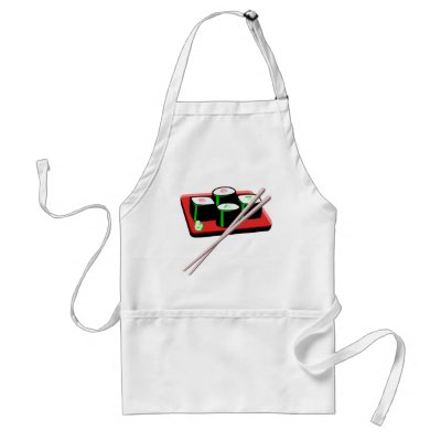 Customizable Sushi Chef Apron 1 - Add your Text by japaneseartmall
