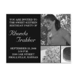 Customizable Sweet 16 Sixteen Card Invitation postcards