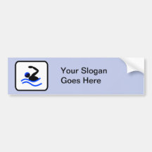 Customizable Swimmer Logo Bumper Sticker
