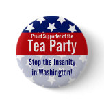 Customizable Tea Party Buttons, Stars and stripes buttons