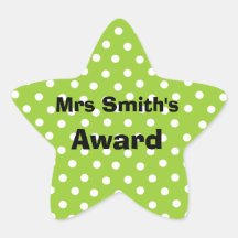 customizable teacher's award stickers
