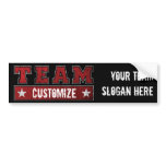 Customizable Team Name and Slogan Bumper Stickers
