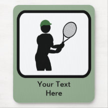 Customizable Tennis Player Logo Mousepads