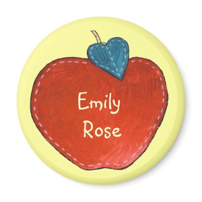 Customizable Text Apple Magnet by ShouShou