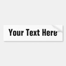 Customizable Text Only Bumper Sticker