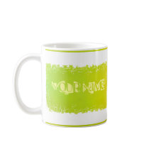 Customizable Text Worn Crackle Pattern Drinkware Coffee Mugs