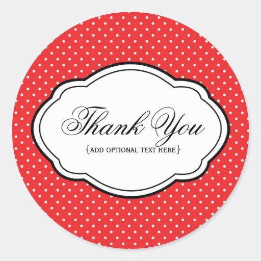 Customizable Thank You Sticker Label