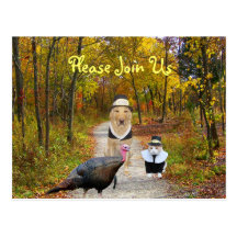Customizable Thanksgiving Postcard Invite